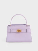 Buckle Top Handle Bag